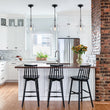 Load image into Gallery viewer, Farmhouze Light - Modern Farmhouse Bell Glass Shade Single Pendant Light - Pendant - Black -
