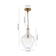 Load image into Gallery viewer, Farmhouze Light - Modern Farmhouse Bell Glass Shade Single Pendant Light - Pendant - Brass -
