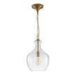 Load image into Gallery viewer, Farmhouze Light - Modern Farmhouse Bell Glass Shade Single Pendant Light - Pendant - Brass -