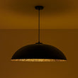 Load image into Gallery viewer, Farmhouze Light - Modern Farmhouse Black Saucer Oversized Dome Pendant - Chandelier - 30.7 in -