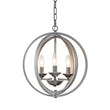 Load image into Gallery viewer, Farmhouze Light - Modern Farmhouse Candle Style Metal Orb Chandelier - Chandelier - Black - Silver -