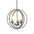 Load image into Gallery viewer, Farmhouze Light - Modern Farmhouse Candle Style Metal Orb Chandelier - Chandelier - Black - Silver -