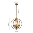 Load image into Gallery viewer, Farmhouze Light - Modern Farmhouse Candle Style Metal Orb Chandelier - Chandelier - Brass -