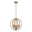 Load image into Gallery viewer, Farmhouze Light - Modern Farmhouse Candle Style Metal Orb Chandelier - Chandelier - Brass -