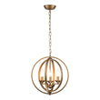 Load image into Gallery viewer, Farmhouze Light - Modern Farmhouse Candle Style Metal Orb Chandelier - Chandelier - Gold -