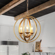 Load image into Gallery viewer, Farmhouze Light - Modern Farmhouse Candle Style Metal Orb Chandelier - Chandelier - Gold -