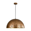 Load image into Gallery viewer, Farmhouze Light - Modern Farmhouse Oversized Dome Pendant - Chandelier - Rusty Gold - 15 in. - M