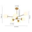Load image into Gallery viewer, Farmhouze Light - Modern Frosted Glass Bubble Brass Sputnik Chandelier - Chandelier - 12 - Light -