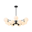 Load image into Gallery viewer, Farmhouze Light - Modern Frosted Glass Bubble Brass Sputnik Chandelier - Chandelier - 12 - Light/Black -