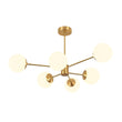 Load image into Gallery viewer, Farmhouze Light - Modern Frosted Glass Bubble Brass Sputnik Chandelier - Chandelier - 6 - Light -