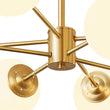 Load image into Gallery viewer, Farmhouze Light - Modern Frosted Glass Bubble Brass Sputnik Chandelier - Chandelier - 6 - Light -