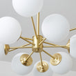 Load image into Gallery viewer, Farmhouze Light - Modern Frosted Glass Bubble Brass Sputnik Chandelier - Chandelier - Brass -