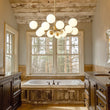 Load image into Gallery viewer, Farmhouze Light - Modern Frosted Glass Bubble Brass Sputnik Chandelier - Chandelier - Brass -