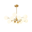 Load image into Gallery viewer, Farmhouze Light - Modern Frosted Glass Bubble Brass Sputnik Chandelier - Chandelier - Brass -