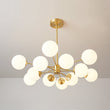 Load image into Gallery viewer, Farmhouze Light - Modern Frosted Glass Bubble Brass Sputnik Chandelier - Chandelier - Brass -