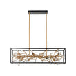 Load image into Gallery viewer, Farmhouze Light - Modern Gold Branch Crystal Black Rectangle Island Chandelier - Chandelier - Black + Gold -
