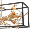 Load image into Gallery viewer, Farmhouze Light - Modern Gold Branch Crystal Black Rectangle Island Chandelier - Chandelier - Black + Gold -