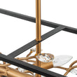 Load image into Gallery viewer, Farmhouze Light - Modern Gold Branch Crystal Black Rectangle Island Chandelier - Chandelier - Black + Gold -