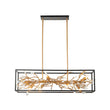 Load image into Gallery viewer, Farmhouze Light - Modern Gold Branch Crystal Black Rectangle Island Chandelier - Chandelier - Black + Gold -
