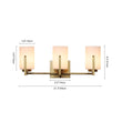 Load image into Gallery viewer, Farmhouze Light - Modern Gold Opal Glass Shade 3 - Light Vanity Lamp - Wall Sconce - Gold -