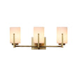 Load image into Gallery viewer, Farmhouze Light - Modern Gold Opal Glass Shade 3 - Light Vanity Lamp - Wall Sconce - Gold -