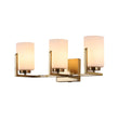 Load image into Gallery viewer, Farmhouze Light - Modern Gold Opal Glass Shade 3 - Light Vanity Lamp - Wall Sconce - Gold -