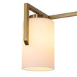 Load image into Gallery viewer, Farmhouze Light - Modern Gold Opal Glass Shade 3 - Light Vanity Lamp - Wall Sconce - Gold -