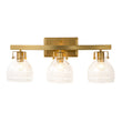 Load image into Gallery viewer, Farmhouze Light - Modern Mid - Century 3 - Light Clear Glass Vanity Wall Lamp - Wall Sconce - Black -