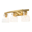 Load image into Gallery viewer, Farmhouze Light - Modern Mid - Century 3 - Light Clear Glass Vanity Wall Lamp - Wall Sconce - Black -