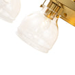 Load image into Gallery viewer, Farmhouze Light - Modern Mid - Century 3 - Light Clear Glass Vanity Wall Lamp - Wall Sconce - Black -