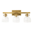 Load image into Gallery viewer, Farmhouze Light - Modern Mid - Century 3 - Light Clear Glass Vanity Wall Lamp - Wall Sconce - Black -