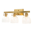 Load image into Gallery viewer, Farmhouze Light - Modern Mid - Century 3 - Light Clear Glass Vanity Wall Lamp - Wall Sconce - Black -