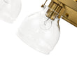 Load image into Gallery viewer, Farmhouze Light - Modern Mid - Century 3 - Light Clear Glass Vanity Wall Lamp - Wall Sconce - Black -