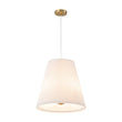 Load image into Gallery viewer, Farmhouze Light - Modern Pleated Linen Tapered Drum Lantern Pendant Light - Chandelier - 17.7 in -