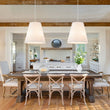 Load image into Gallery viewer, Farmhouze Light - Modern Pleated Linen Tapered Drum Lantern Pendant Light - Chandelier - 17.7 in -