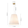Load image into Gallery viewer, Farmhouze Light - Modern Pleated Linen Tapered Drum Lantern Pendant Light - Chandelier - 17.7 in -