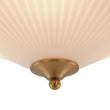 Load image into Gallery viewer, Farmhouze Light - Modern Round Ribbed White Glass Conical Semi Flush Light - Ceiling Light - Brass -