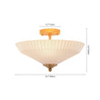 Load image into Gallery viewer, Farmhouze Light - Modern Round Ribbed White Glass Conical Semi Flush Light - Ceiling Light - Brass -