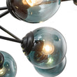 Load image into Gallery viewer, Farmhouze Light - Modern Sputnik Gradual Blue Glass Globe Bubble Chandelier - Chandelier - Black -