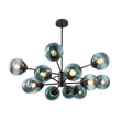 Load image into Gallery viewer, Farmhouze Light - Modern Sputnik Gradual Blue Glass Globe Bubble Chandelier - Chandelier - Black -