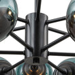 Load image into Gallery viewer, Farmhouze Light - Modern Sputnik Gradual Blue Glass Globe Bubble Chandelier - Chandelier - Black -