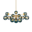 Load image into Gallery viewer, Farmhouze Light - Modern Sputnik Gradual Blue Glass Globe Bubble Chandelier - Chandelier - Brass -