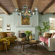 Load image into Gallery viewer, Farmhouze Light - Modern Sputnik Gradual Blue Glass Globe Bubble Chandelier - Chandelier - Brass -