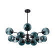 Load image into Gallery viewer, Farmhouze Light - Modern Sputnik Gradual Blue Glass Globe Bubble Chandelier - Chandelier - Brass -