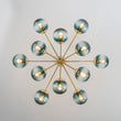 Load image into Gallery viewer, Farmhouze Light - Modern Sputnik Gradual Blue Glass Globe Bubble Chandelier - Chandelier - Brass -