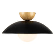 Load image into Gallery viewer, Farmhouze Light-Nordic 1-Light Metal Dome Semi Flush Mount-Ceiling Light-Black-