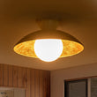 Load image into Gallery viewer, Farmhouze Light-Nordic 1-Light Metal Dome Semi Flush Mount-Ceiling Light-Black-