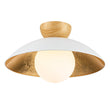 Load image into Gallery viewer, Farmhouze Light-Nordic 1-Light Metal Dome Semi Flush Mount-Ceiling Light-White-