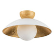 Load image into Gallery viewer, Farmhouze Light-Nordic 1-Light Metal Dome Semi Flush Mount-Ceiling Light-White-