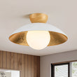 Load image into Gallery viewer, Farmhouze Light-Nordic 1-Light Metal Dome Semi Flush Mount-Ceiling Light-White-